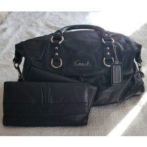 Coach bag with matching wallet and check book